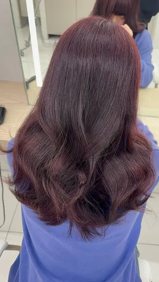 ロング カラー 韓国レイヤー/ 顔まわり/西野和裕のヘアスタイル