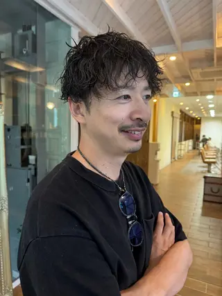 パーマ メンズ 村上 輝のヘアスタイル
