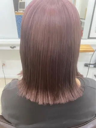 ミディアム カラー リルウヘアー 天王寺のヘアスタイル