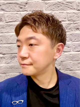 ショート カラー パーマ ヘアアレンジ メンズ キッズ メンズカット/パーマ 山崎航平💈のヘアスタイル