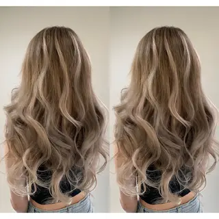 ロング カラー ヘアアレンジ 下妻 カラーエクステ難波のヘアスタイル