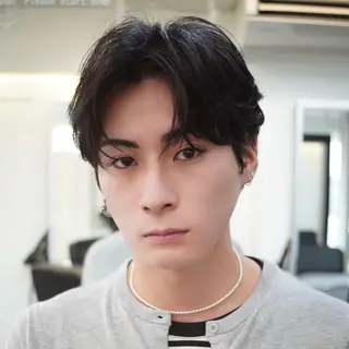 メンズ RIKU⚡️毛流れ ヘア×眉ワックスのヘアスタイル