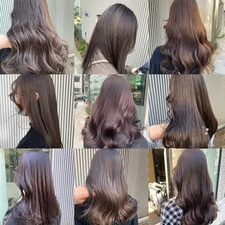 セミロング カラー ヘアアレンジ アンククロス渋谷【ANKH CROSS】所属・韓国ヘア┊︎レイヤー ┊︎haruka🌙のヘアスタイル