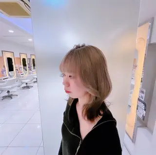 ミディアム カラー 東出 レイ🕊のヘアスタイル