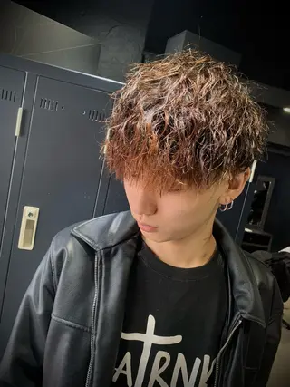 ショート メンズ メンズパーマ/難波/ 心斎橋　室園亮佑のヘアスタイル