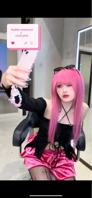 ロング ナナ♡レイヤーカット ♡似合わせカラーのヘアスタイル