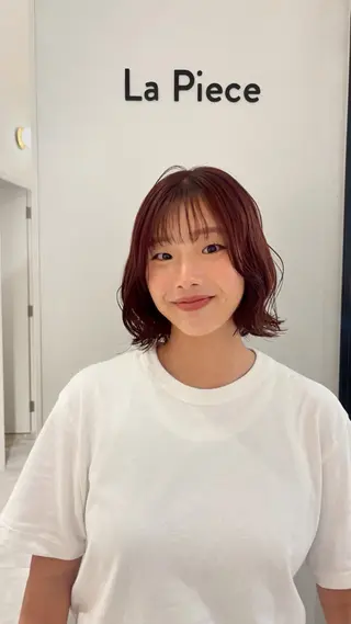 ミディアム ショートカット/ レイヤー/天王寺のヘアスタイル