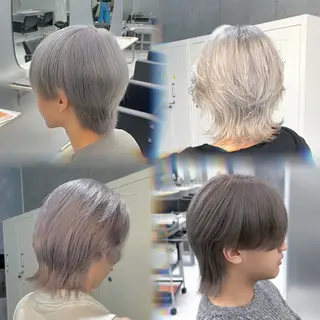 ミディアム カラー メンズ ブリーチ/艶カラー/ メンズ♱ʜᴀʀᴜᴋᴀのヘアスタイル