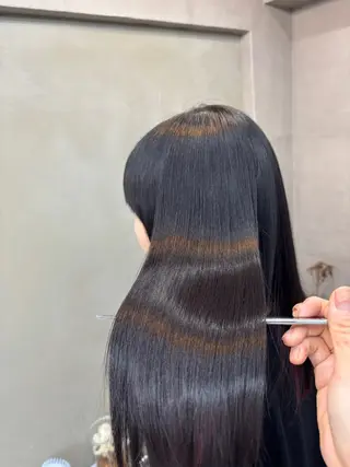 ミディアム 髪質改善ストレート/ ブリーチ／渋谷　福田のヘアスタイル