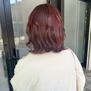 ミディアム カラー 暖色カラー/ブリーチ 🎀オビツメイ🎀のヘアスタイル