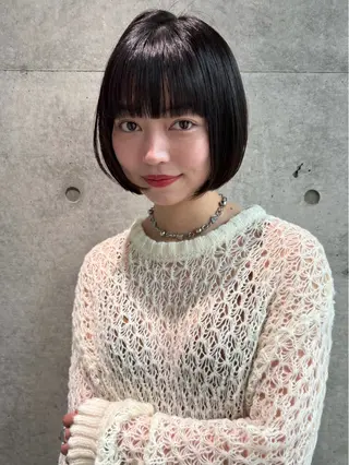 ミディアム まいか🤎髪質改善 ミルクティーボブ🎀のヘアスタイル