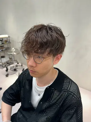 ショート カラー メンズ ブリーチ/パーマ特化 片平和寿のヘアスタイル