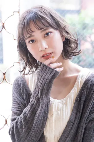 ミディアム カラー ヘアアレンジ 山崎 澪 レイヤーカット/大宮のヘアスタイル