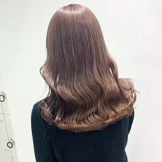 ロング カラー 韓国風艶髪🎀 暖色カラー🤍のヘアスタイル