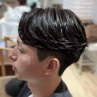 メンズ メンズカット/毛流れ メンズパーマ/ヤナイのヘアスタイル