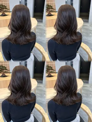 セミロング カラー ヘアアレンジ Ella所属・nana【艶髪】/ レイヤー/縮毛矯正のヘアスタイル