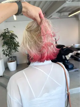 ショート カラー ハイトーン×似合わせ 🌱中川慎之介のヘアスタイル