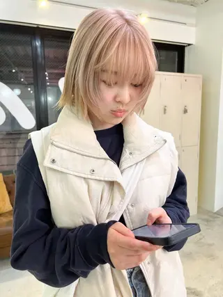 ショート カラー トレンドボブ /ミリヤのヘアスタイル