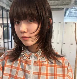 セミロング カラー ヘアアレンジ 🎀suzuna 透明感colorのヘアスタイル