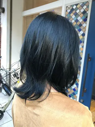 ミディアム カラー 個性派ウルフ/メンズ /ブリーチ/渋谷のヘアスタイル