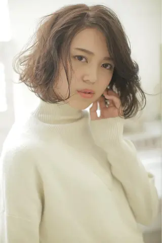 ショート カラー パーマ シールエクステ⭐️ オオミタクヤのヘアスタイル