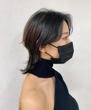 ショート カラー レイヤーウルフ エクステ磯部のヘアスタイル