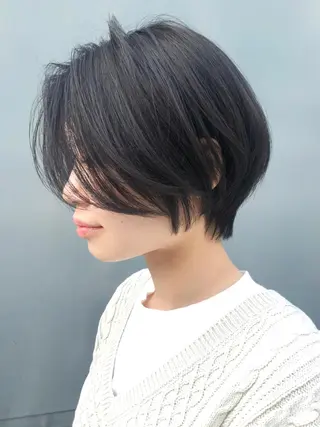 ショート カラー パーマ ヘアアレンジ ITbyALBUM 中野店のヘアスタイル