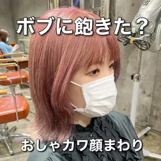ミディアム ボブヘアカット Rikapi❤️のヘアスタイル