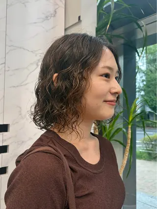ショート パーマ miu /透明感カラーのヘアスタイル
