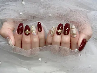 ネイル I-nailロング /ワンホン/キラキラのネイルデザイン