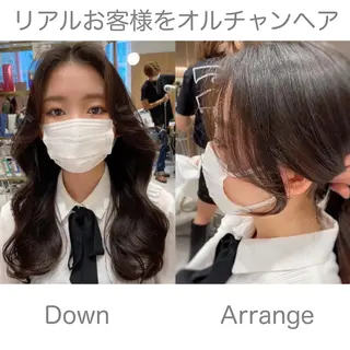 セミロング 韓国ヘア🇰🇷髪質 改善たけるのヘアスタイル