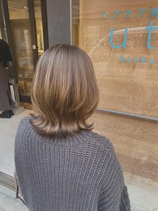 ミディアム カラー newi京橋 【sachi】のヘアスタイル