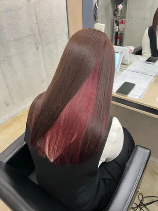 ロング カラー 🪽髪質改善ストレー ト🤍美羽🤍のヘアスタイル