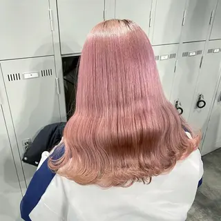 セミロング カラー エフェクトブリーチ 🌟前澤啓太朗のヘアスタイル