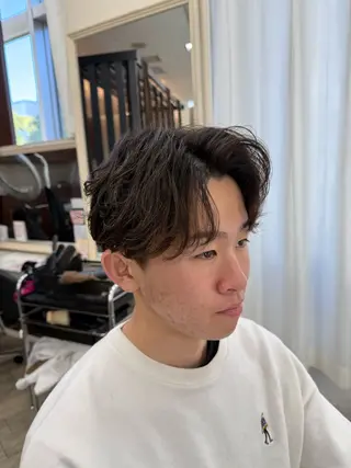 ショート パーマ メンズ 市川 博紀 副店長のヘアスタイル