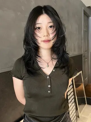 ロング カラー 田中 里奈のヘアスタイル