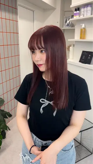 ロング カラー 小川 陽菜のヘアスタイル