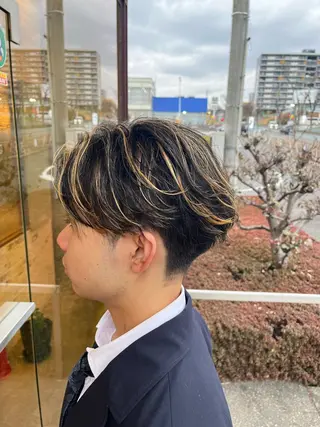ショート カラー メンズ 北川 寛之✨メンズパーマ✨のヘアスタイル