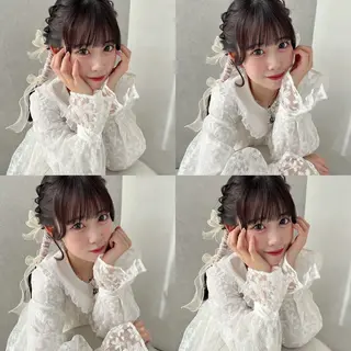 ロング ヘアアレンジ cache cache  omotesando所属・🎀無料カットモデル 🪞5cm以上いちかのヘアスタイル