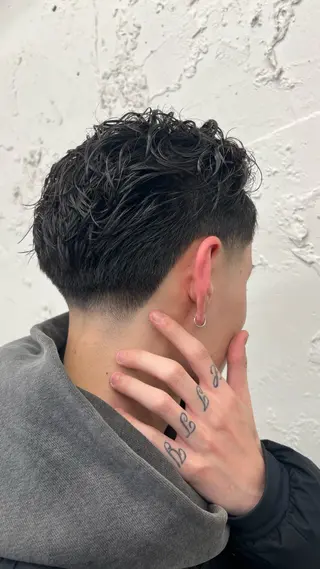 ショート パーマ メンズ Hairsalon F＋Moana by　HEADLIGHT所属・渋谷/松永 蓮/メンズ特化のヘアスタイル