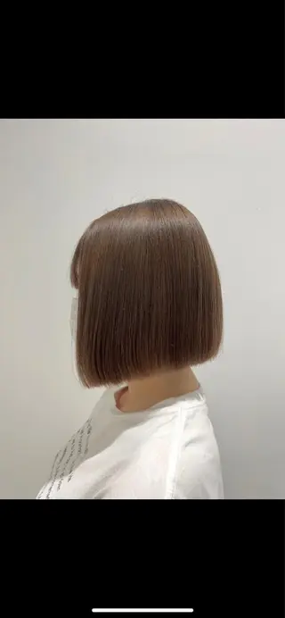 ショート カラー ボブ/美髪矯正 /佐藤　奈巳のヘアスタイル
