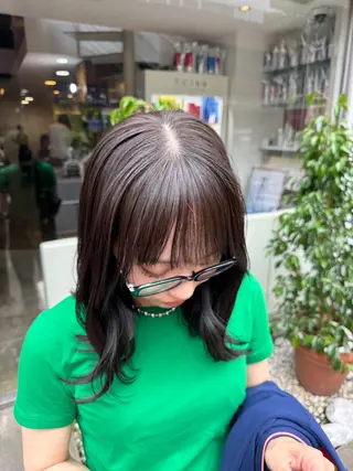 ミディアム カラー 透明感カラー🌱 🍑天野琴音🍑のヘアスタイル