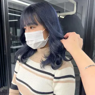 セミロング カラー シールエクステ特化 ハイトーン、NANAのヘアスタイル