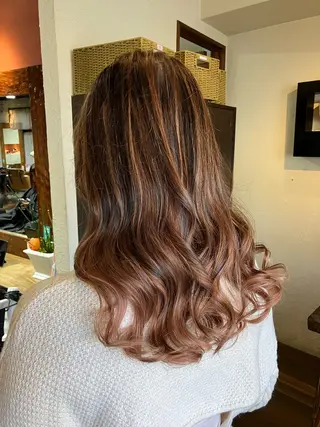 ロング カラー パーマ ✂️ワタナベ コウジ✂️のヘアスタイル