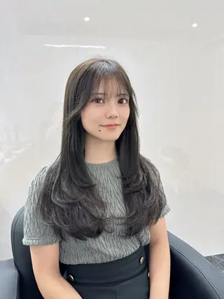 ロング カラー reco所属・ウルフ&レイヤー特化 まとまる美髪矯正のヘアスタイル