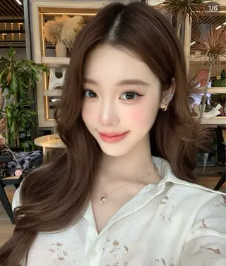 ロング カラー 莉乃/縮毛矯正/髪質 改善/艶カラーのヘアスタイル