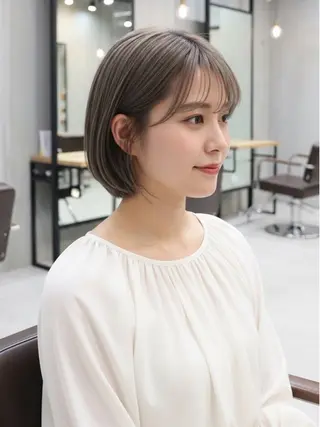 ショート 似合わせボブ✖️ 韓国レイヤー✨小関のヘアスタイル