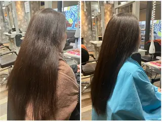 ロング カラー 坂本 明子のヘアスタイル