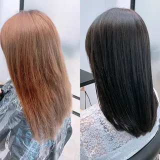 セミロング カラー 前髪顔周りカット 沼田　拓斗のヘアスタイル