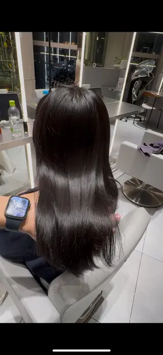 セミロング カラー 萩原 陸斗のヘアスタイル